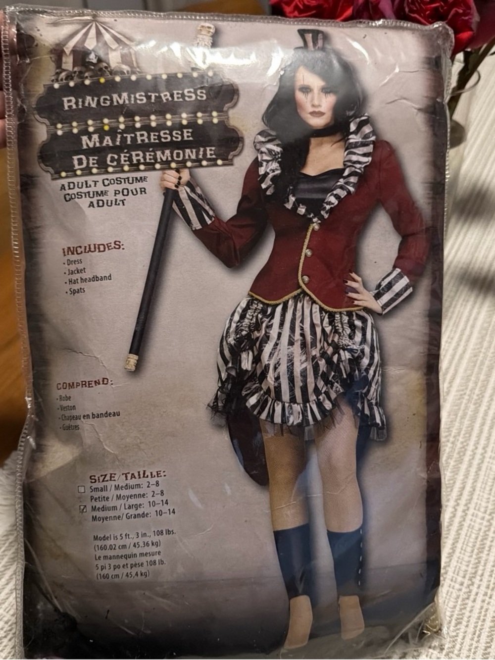 Ringmistress Adult Costume - Red and Black